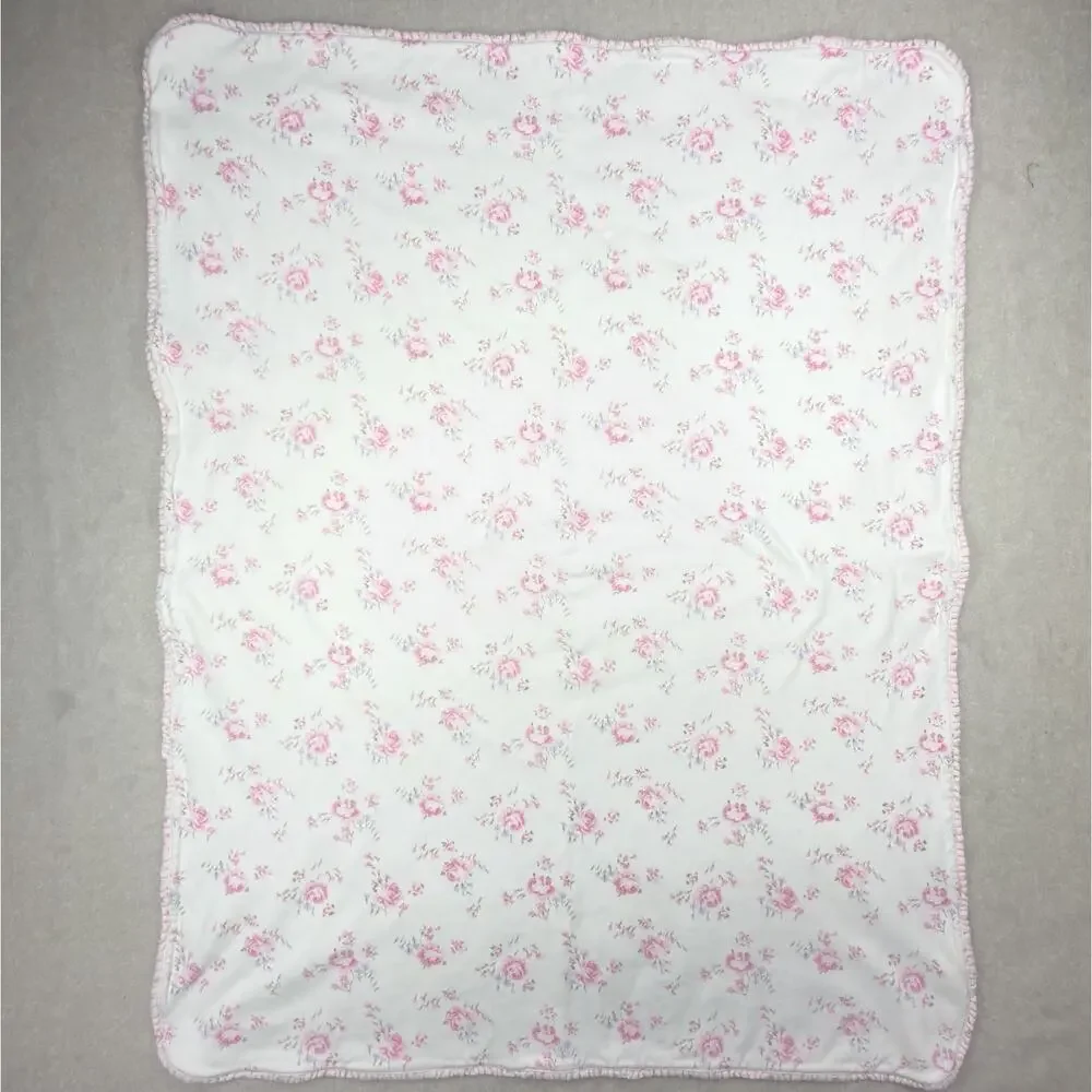 Gymboree Baby Blanket 2002 Vintage Spring Is In The Air Floral Pink Cream Roses